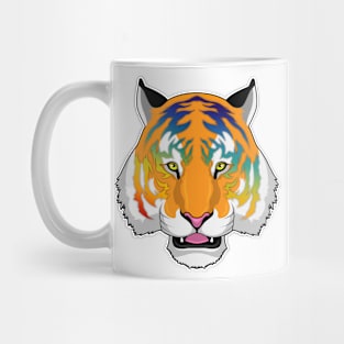 Tiger with Rainbow Colours Mug